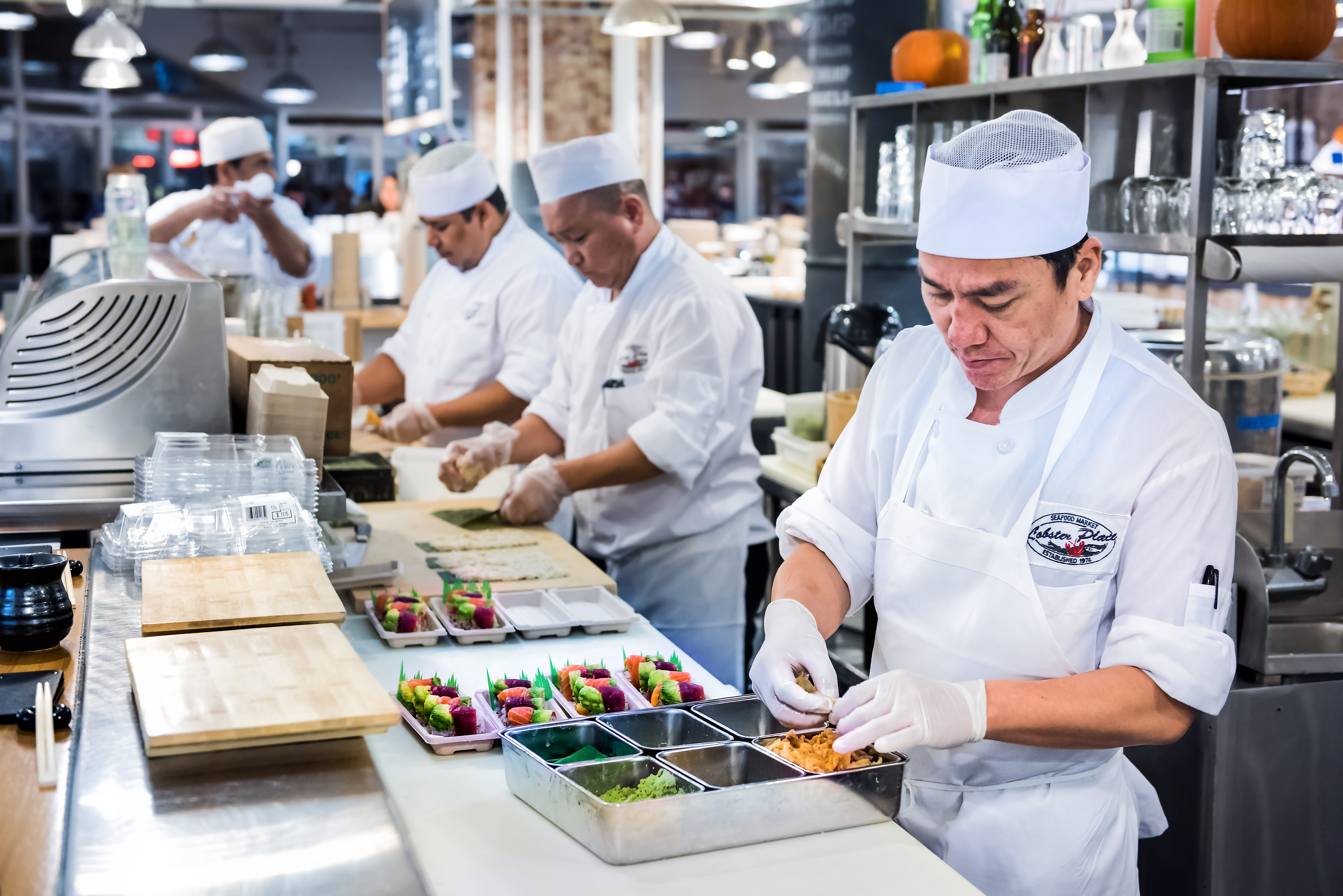 chef preparing food in a restaurant
