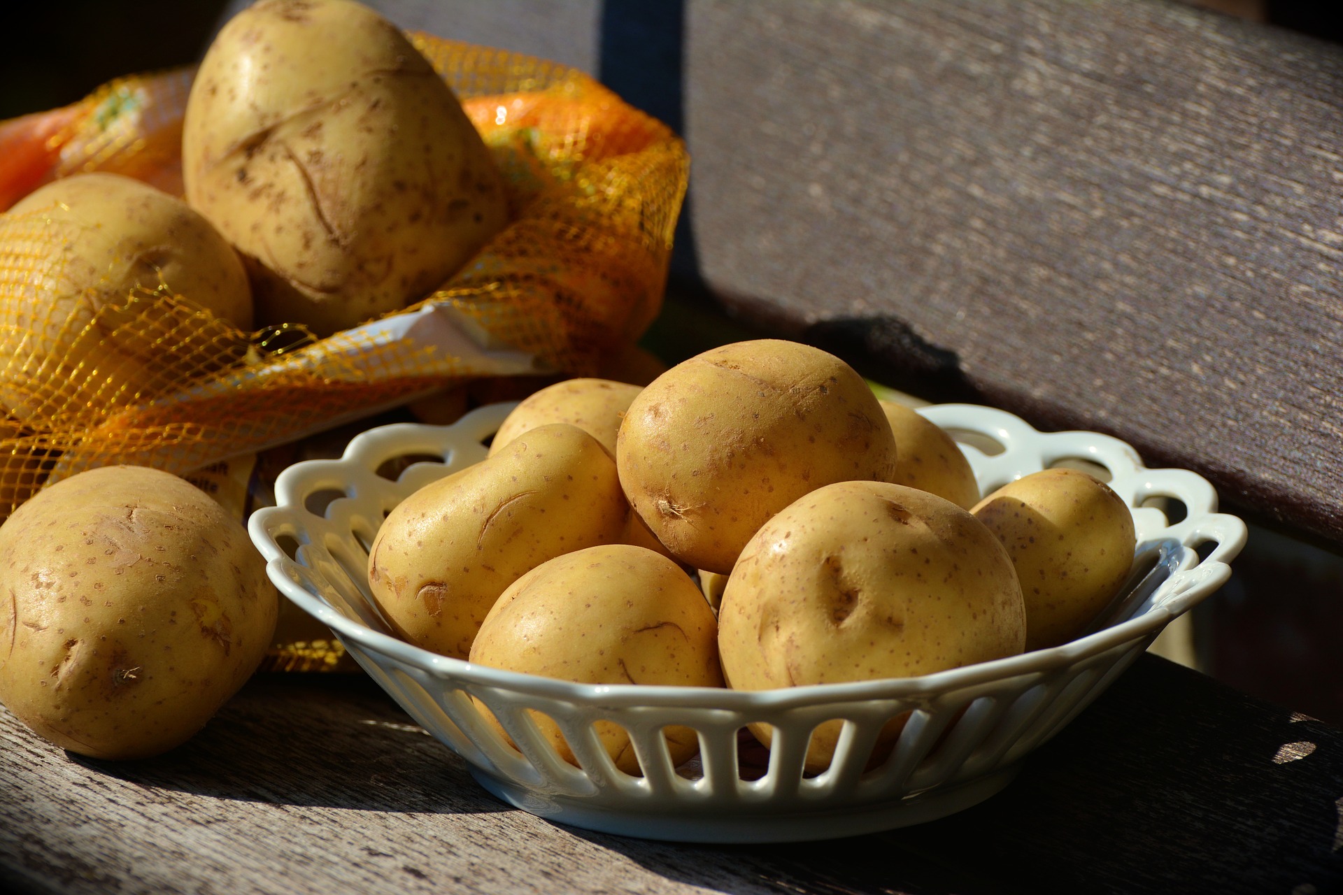 basket of yellow potatoes