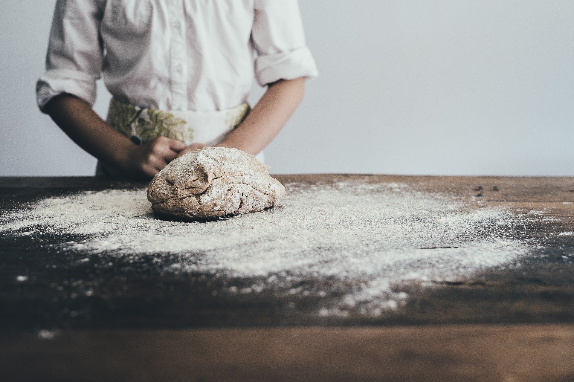Food Handler making bread