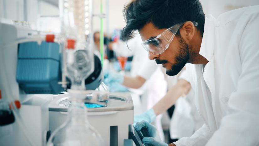 Scientist conducting research