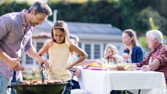 family having a picnic