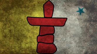 Nunavut's provincial flag