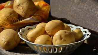 basket of yellow potatoes