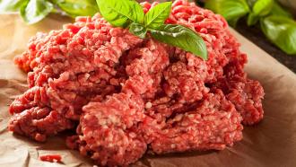Raw ground beef in beef tartare
